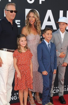 Hayes Logan Costner with his parents and siblings.